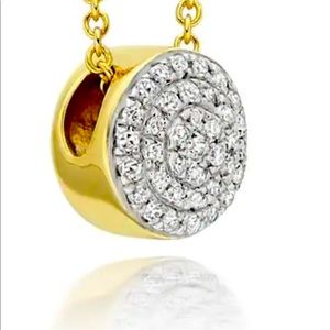 Monica Vinader Fiji button gold vermeil necklace